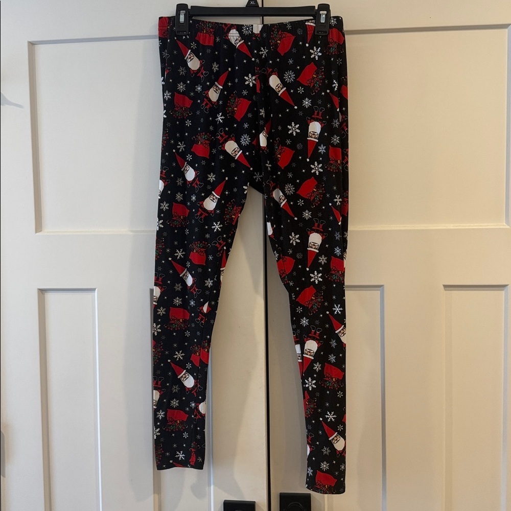 Christmas Santa Leggings, Black Color, Size Women’s XL - Picture 1 of 4